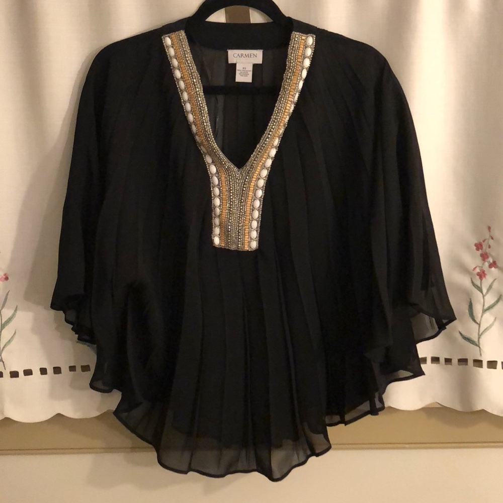 NWOT silky Beaded Swimsuit Coverup
